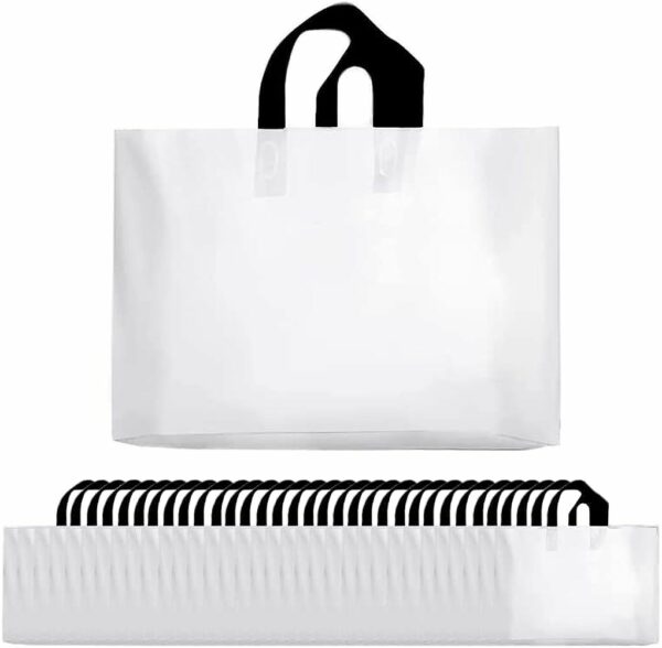 Plastic Shopping Bags with Handles (12" x 16")